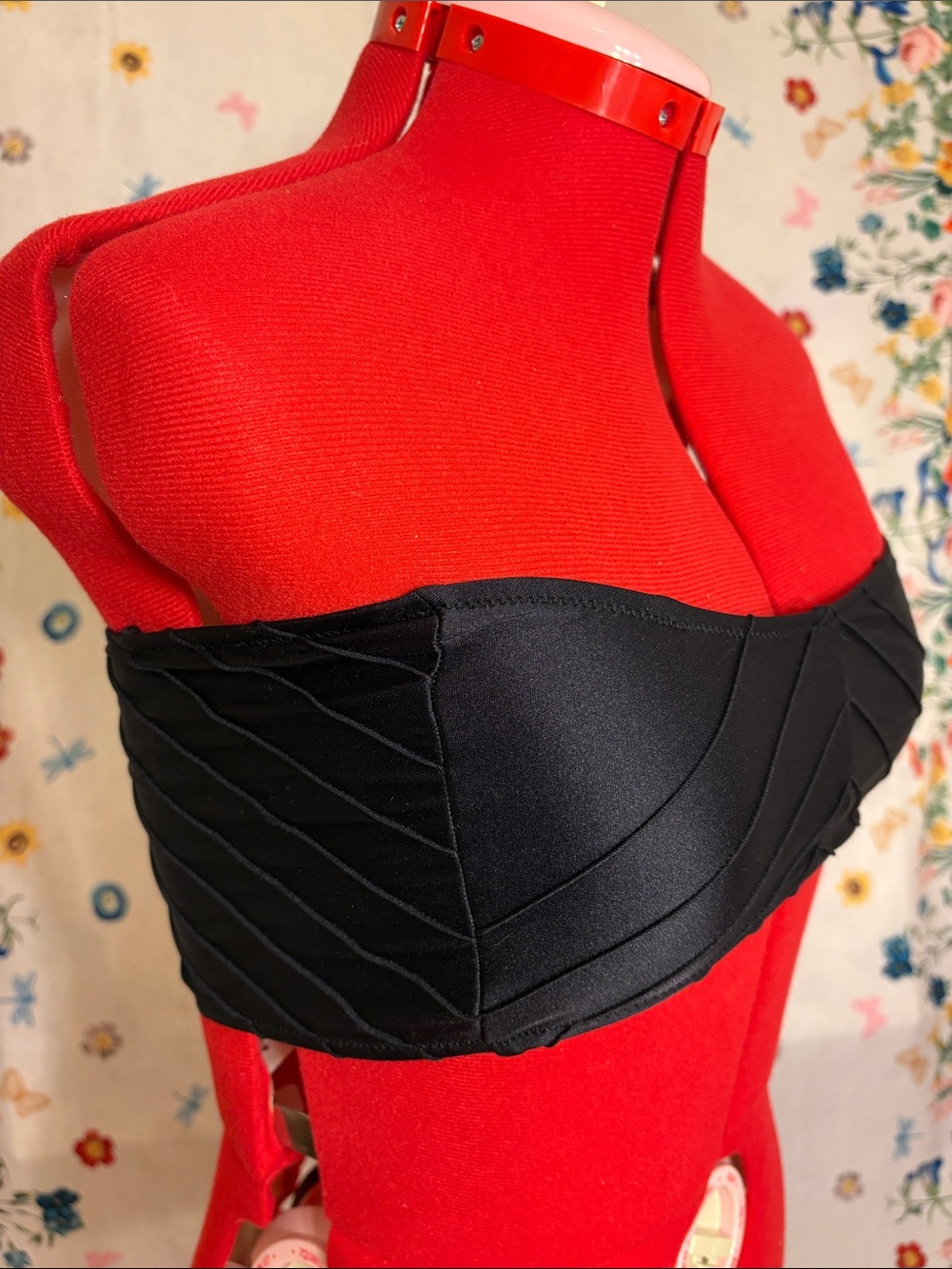 Shani Shemer - Black Strapless Bandeau Swim Top - Women Swim